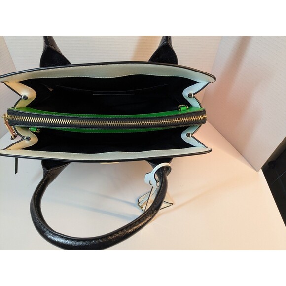 Marc Jacobs Little Big Shot Leather Satchel Black, Green & Pink - Picture 8 of 16